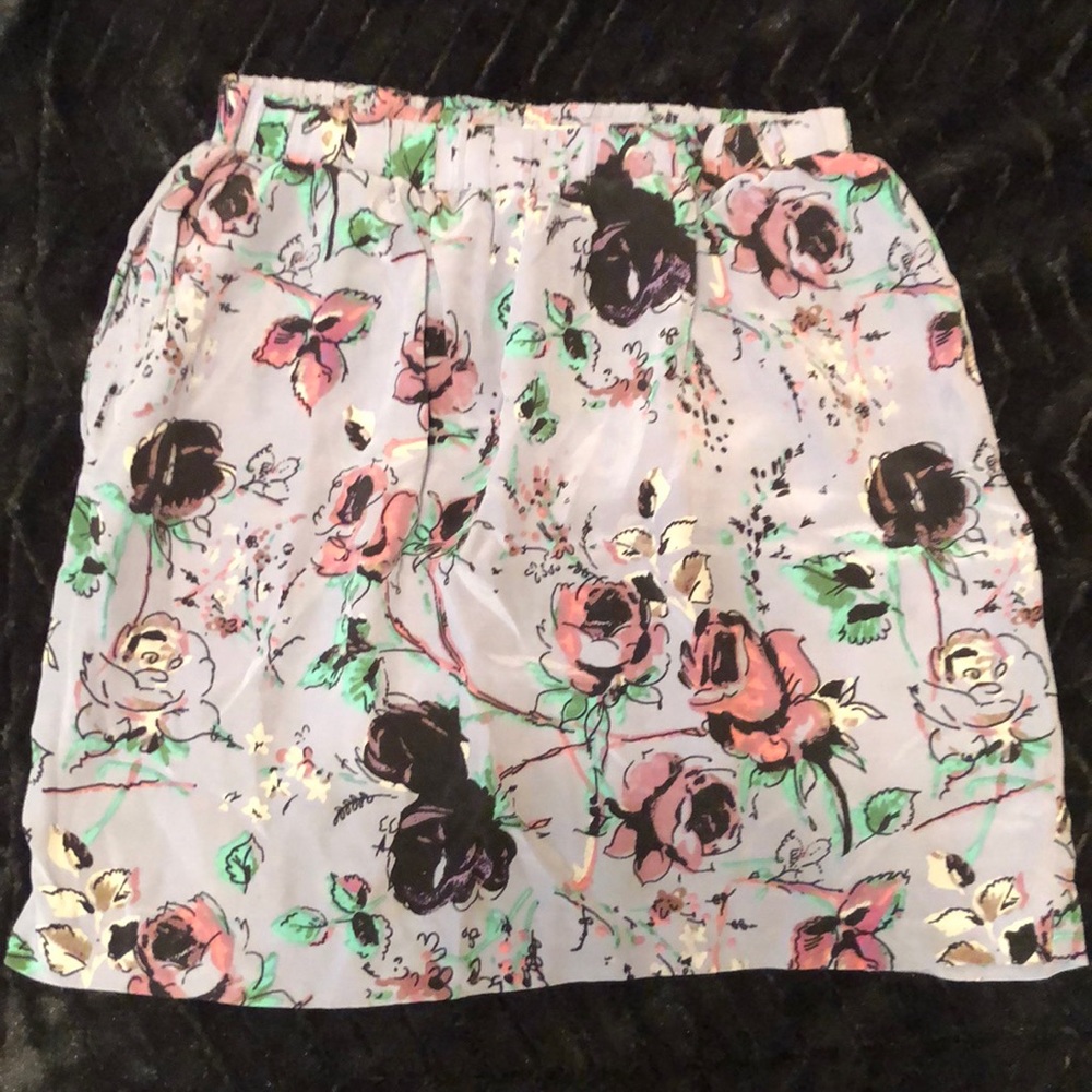 Silk Floral Mini Skirt - Urban Outfitters